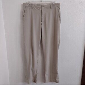 FootJoy Performance Pants Mens 36 X 32 Golf Stretch Beige Button Front Chino